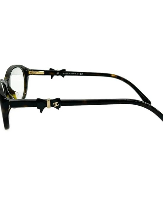 CHANEL 3242-A Clear Dark Brown Gold Plastic Sunglasses main image 6